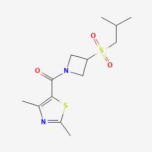 molecular formula C13H20N2O3S2 B2450019 (2,4-Dimethylthiazol-5-yl)(3-(isobutylsulfonyl)azetidin-1-yl)methanone CAS No. 1797146-04-3