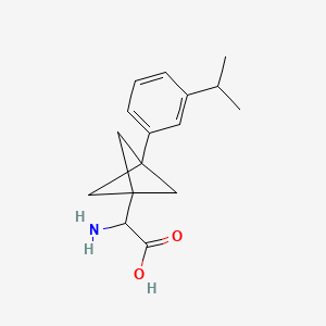 molecular formula C16H21NO2 B2450033 2-Amino-2-[3-(3-propan-2-ylphenyl)-1-bicyclo[1.1.1]pentanyl]acetic acid CAS No. 2287261-66-7