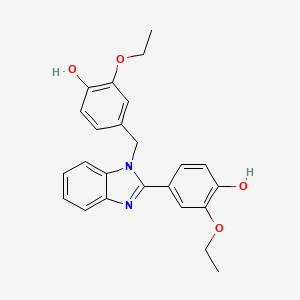 B2450036 2-ethoxy-4-[1-(3-ethoxy-4-hydroxybenzyl)-1H-benzimidazol-2-yl]phenol CAS No. 537010-67-6