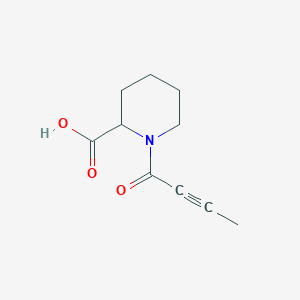 molecular formula C10H13NO3 B2450038 1-丁-2-炔酰哌啶-2-羧酸 CAS No. 1702029-44-4