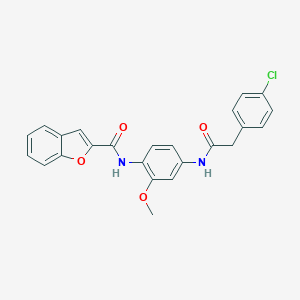 N-(4-{[(4-chlorophenyl)acetyl]amino}-2-methoxyphenyl)-1-benzofuran-2-carboxamide