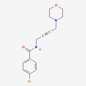 molecular formula C15H17BrN2O2 B2450056 4-溴-N-(4-吗啉丁-2-炔-1-基)苯甲酰胺 CAS No. 1396783-82-6