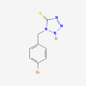 molecular formula C8H7BrN4S B2450068 1-[(4-bromophenyl)methyl]-2H-tetrazole-5-thione CAS No. 1251040-64-8