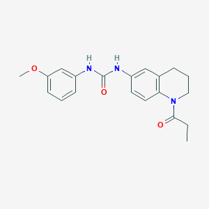 molecular formula C20H23N3O3 B2450072 1-(3-Methoxyphenyl)-3-(1-propionyl-1,2,3,4-tetrahydroquinolin-6-yl)urea CAS No. 1203360-52-4