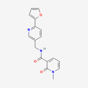 molecular formula C17H15N3O3 B2450076 N-((6-(furan-2-yl)pyridin-3-yl)methyl)-1-methyl-2-oxo-1,2-dihydropyridine-3-carboxamide CAS No. 2034434-12-1