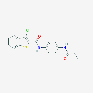 molecular formula C19H17ClN2O2S B245009 N-[4-(butanoylamino)phenyl]-3-chloro-1-benzothiophene-2-carboxamide 