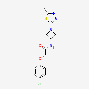 2-(4-Chlorophenoxy)-N-[1-(5-methyl-1,3,4-thiadiazol-2-yl)azetidin-3-yl]acetamide
