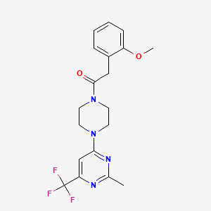 2-(2-Methoxyphenyl)-1-(4-(2-methyl-6-(trifluoromethyl)pyrimidin-4-yl)piperazin-1-yl)ethanone