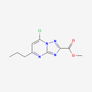 molecular formula C10H11ClN4O2 B2450117 Methyl 7-chloro-5-propyl-[1,2,4]triazolo[1,5-a]pyrimidine-2-carboxylate CAS No. 926244-77-1