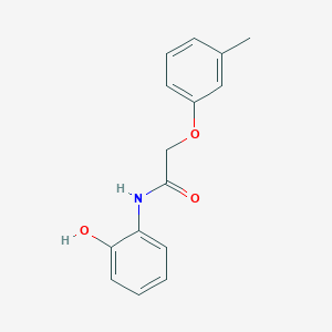 molecular formula C15H15NO3 B245013 N-(2-hydroxyphenyl)-2-(3-methylphenoxy)acetamide 