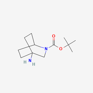 molecular formula C12H22N2O2 B2450134 叔丁基4-氨基-2-氮杂双环[2.2.2]辛烷-2-羧酸酯 CAS No. 1311390-89-2