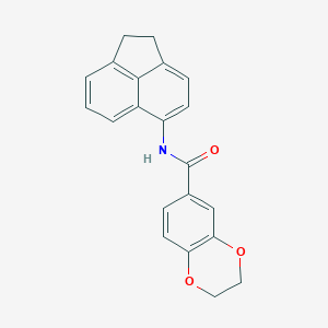 molecular formula C21H17NO3 B245014 N-(1,2-dihydroacenaphthylen-5-yl)-2,3-dihydro-1,4-benzodioxine-6-carboxamide 
