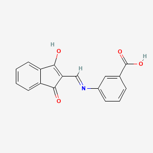 molecular formula C17H11NO4 B2450147 3-(((1,3-二氧代茚满-2-亚甲基)甲基)氨基)苯甲酸 CAS No. 959583-19-8