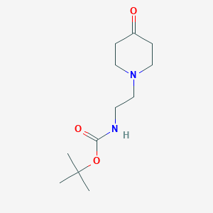 molecular formula C12H22N2O3 B2450166 叔丁基N-[2-(4-氧代哌啶-1-基)乙基]氨基甲酸酯 CAS No. 1397243-43-4