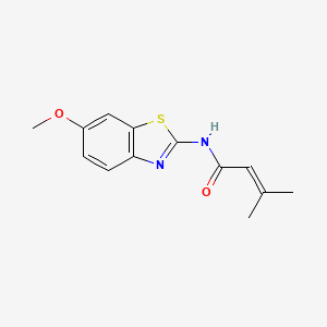 molecular formula C13H14N2O2S B2450172 N-(6-methoxy-1,3-benzothiazol-2-yl)-3-methylbut-2-enamide CAS No. 686281-56-1