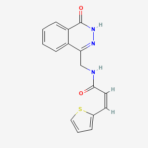 molecular formula C16H13N3O2S B2450184 (Z)-N-((4-oxo-3,4-dihydrophthalazin-1-yl)methyl)-3-(thiophen-2-yl)acrylamide CAS No. 1207061-77-5