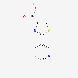 molecular formula C10H8N2O2S B2450194 2-(6-Methylpyridin-3-yl)-1,3-thiazole-4-carboxylic acid CAS No. 1566841-45-9