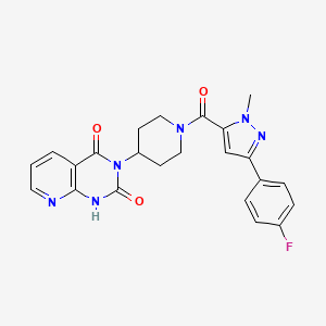 3-(1-(3-(4-fluorophenyl)-1-methyl-1H-pyrazole-5-carbonyl)piperidin-4-yl)pyrido[2,3-d]pyrimidine-2,4(1H,3H)-dione