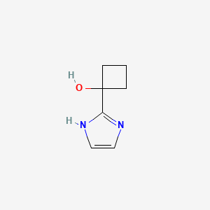 molecular formula C7H10N2O B2450206 1-(1H-Imidazol-2-yl)cyclobutan-1-ol CAS No. 2155856-15-6
