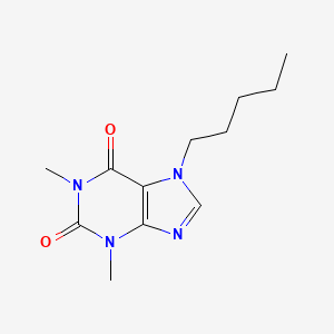 molecular formula C12H18N4O2 B2450207 1,3-Dimethyl-7-pentyl-3,7-dihydro-1H-purine-2,6-dione CAS No. 1086-06-2