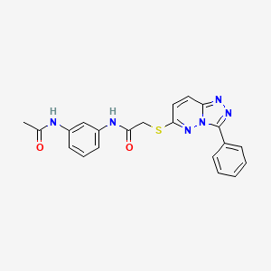molecular formula C21H18N6O2S B2450208 N-(3-acetamidophenyl)-2-((3-phenyl-[1,2,4]triazolo[4,3-b]pyridazin-6-yl)thio)acetamide CAS No. 852372-62-4