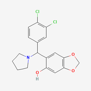 6-[(3,4-Dichlorophenyl)(1-pyrrolidinyl)methyl]-1,3-benzodioxol-5-ol