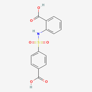 molecular formula C14H11NO6S B2450211 2-{[(4-Carboxyphenyl)sulfonyl]amino}benzoic acid CAS No. 327092-89-7