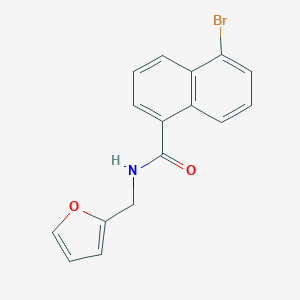 molecular formula C16H12BrNO2 B245022 5-bromo-N-(2-furylmethyl)-1-naphthamide 