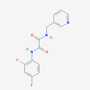 B2450221 N-(2,4-difluorophenyl)-N'-[(pyridin-3-yl)methyl]ethanediamide CAS No. 838903-76-7