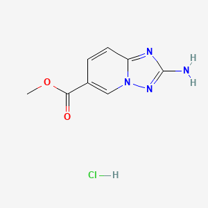 molecular formula C8H9ClN4O2 B2450230 2-氨基-[1,2,4]三唑并[1,5-a]吡啶-6-羧酸甲酯盐酸盐 CAS No. 2173997-21-0
