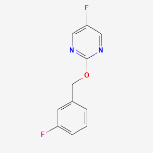 molecular formula C11H8F2N2O B2450234 5-氟-2-[(3-氟苯基)甲氧基]嘧啶 CAS No. 2199675-82-4