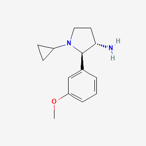 molecular formula C14H20N2O B2450238 (2R,3S)-1-环丙基-2-(3-甲氧基苯基)吡咯烷-3-胺 CAS No. 2219419-56-2