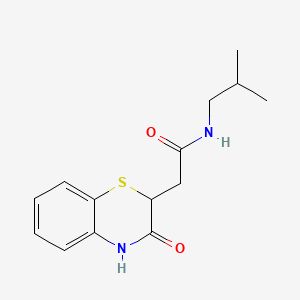 molecular formula C14H18N2O2S B2450240 N-(2-methylpropyl)-2-(3-oxo-4H-1,4-benzothiazin-2-yl)acetamide CAS No. 887846-30-2