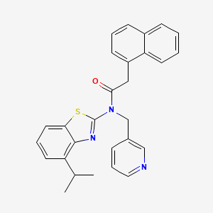 molecular formula C28H25N3OS B2450242 N-(4-异丙基苯并[d]噻唑-2-基)-2-(萘-1-基)-N-(吡啶-3-基甲基)乙酰胺 CAS No. 955599-62-9