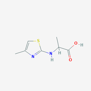 molecular formula C7H10N2O2S B2450248 2-[(4-甲基-1,3-噻唑-2-基)氨基]丙酸 CAS No. 1485749-64-1