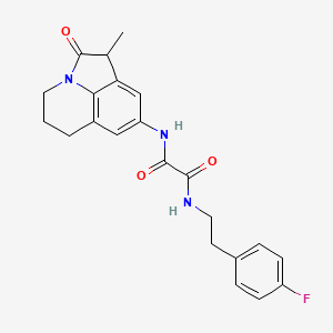 molecular formula C22H22FN3O3 B2450249 N1-(4-氟苯乙基)-N2-(1-甲基-2-氧代-2,4,5,6-四氢-1H-吡咯并[3,2,1-ij]喹啉-8-基)草酰胺 CAS No. 898411-39-7
