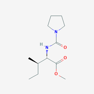molecular formula C12H22N2O3 B2450255 (2S,3R)-methyl 3-methyl-2-(pyrrolidine-1-carboxamido)pentanoate CAS No. 1491146-25-8