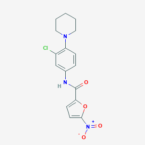 molecular formula C16H16ClN3O4 B245026 N-[3-chloro-4-(1-piperidinyl)phenyl]-5-nitro-2-furamide 