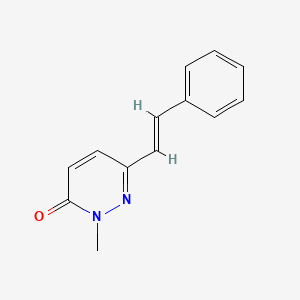 molecular formula C13H12N2O B2450263 2-methyl-6-styryl-3(2H)-pyridazinone CAS No. 83516-71-6