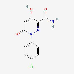 1-(4-Chlorophenyl)-4-hydroxy-6-oxo-1,6-dihydro-3-pyridazinecarboxamide