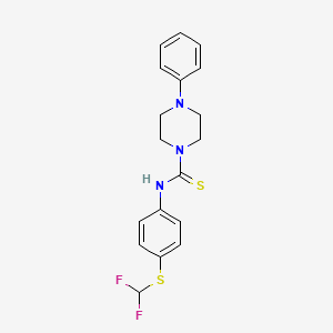 N-{4-[(difluoromethyl)sulfanyl]phenyl}-4-phenylpiperazine-1-carbothioamide
