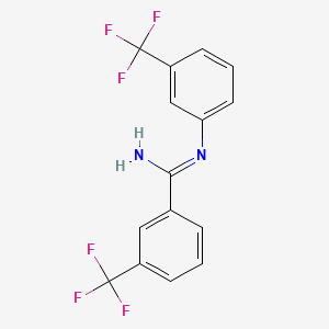 molecular formula C15H10F6N2 B2450284 3-(trifluoromethyl)-N-[3-(trifluoromethyl)phenyl]benzenecarboximidamide CAS No. 339027-02-0