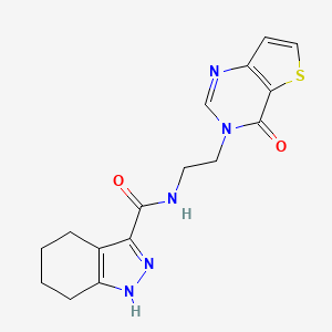 N-(2-(4-oxothieno[3,2-d]pyrimidin-3(4H)-yl)ethyl)-4,5,6,7-tetrahydro-1H-indazole-3-carboxamide