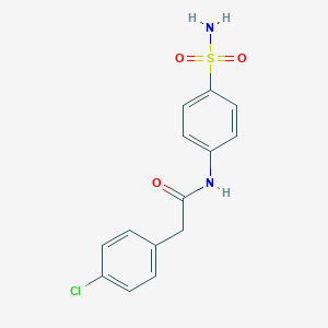 molecular formula C14H13ClN2O3S B245029 2-(4-chlorophenyl)-N-(4-sulfamoylphenyl)acetamide 