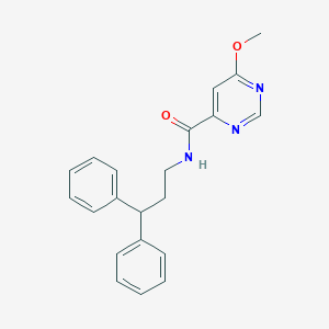 molecular formula C21H21N3O2 B2450299 N-(3,3-diphenylpropyl)-6-methoxypyrimidine-4-carboxamide CAS No. 2034633-76-4