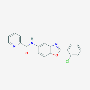 molecular formula C19H12ClN3O2 B245031 N-[2-(2-chlorophenyl)-1,3-benzoxazol-5-yl]-2-pyridinecarboxamide 