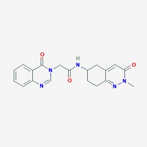 molecular formula C19H19N5O3 B2450323 N-(2-甲基-3-氧代-2,3,5,6,7,8-六氢环辛并啉-6-基)-2-(4-氧代喹唑啉-3(4H)-基)乙酰胺 CAS No. 2034320-01-7
