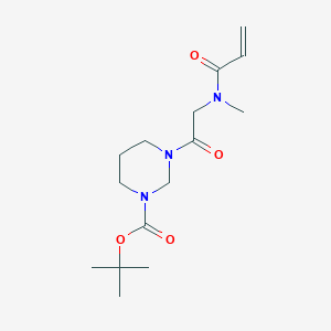 B2450327 Tert-butyl 3-[2-[methyl(prop-2-enoyl)amino]acetyl]-1,3-diazinane-1-carboxylate CAS No. 2361813-14-9