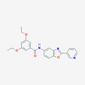 3,5-diethoxy-N-[2-(3-pyridinyl)-1,3-benzoxazol-5-yl]benzamide