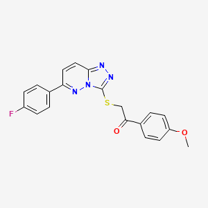 2-[[6-(4-Fluorophenyl)-[1,2,4]triazolo[4,3-b]pyridazin-3-yl]sulfanyl]-1-(4-methoxyphenyl)ethanone